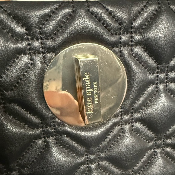 Kate Spade Elena Astor Court Black Quilted Leather Satchel/Shoulder Bag/Tote - Picture 4 of 9